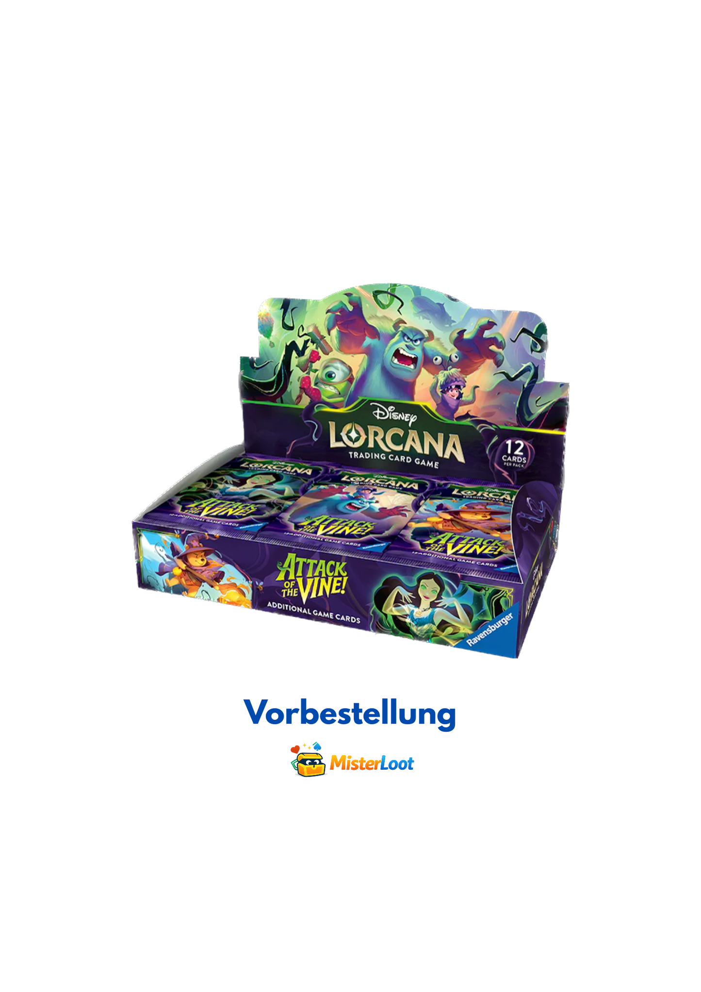 Disney Lorcana: Attack of the Vine! Display (24 Boosterpacks) – Englisch – Vorbestellung!