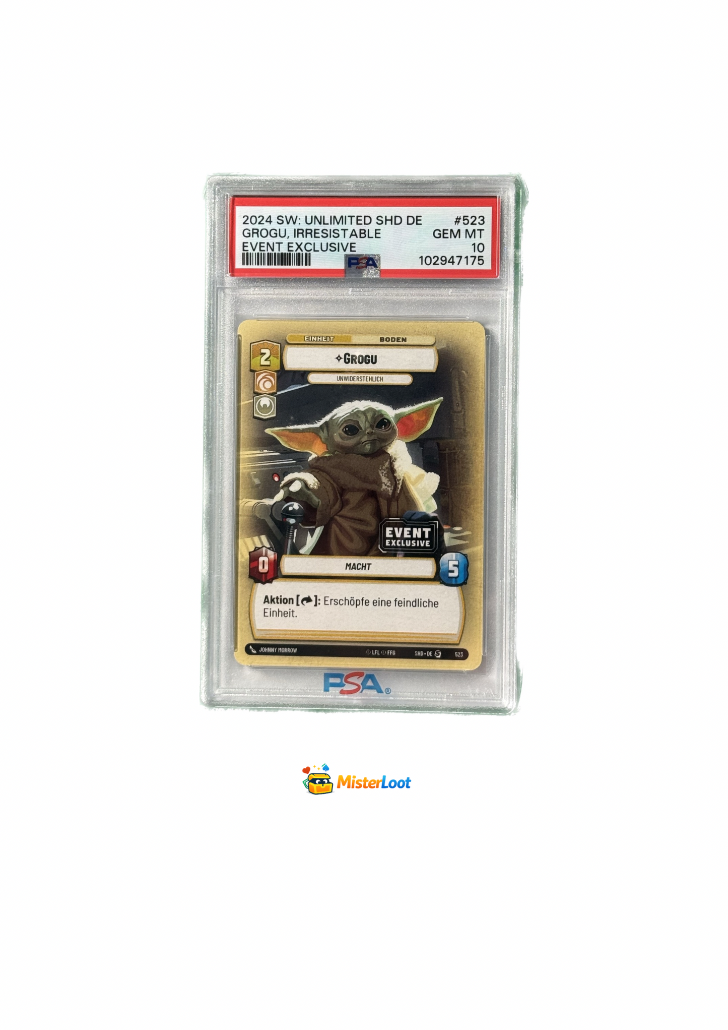Grogu #523 – Star Wars Unlimited Event Exclusive Promo 2024 – PSA 10 GEM MINT