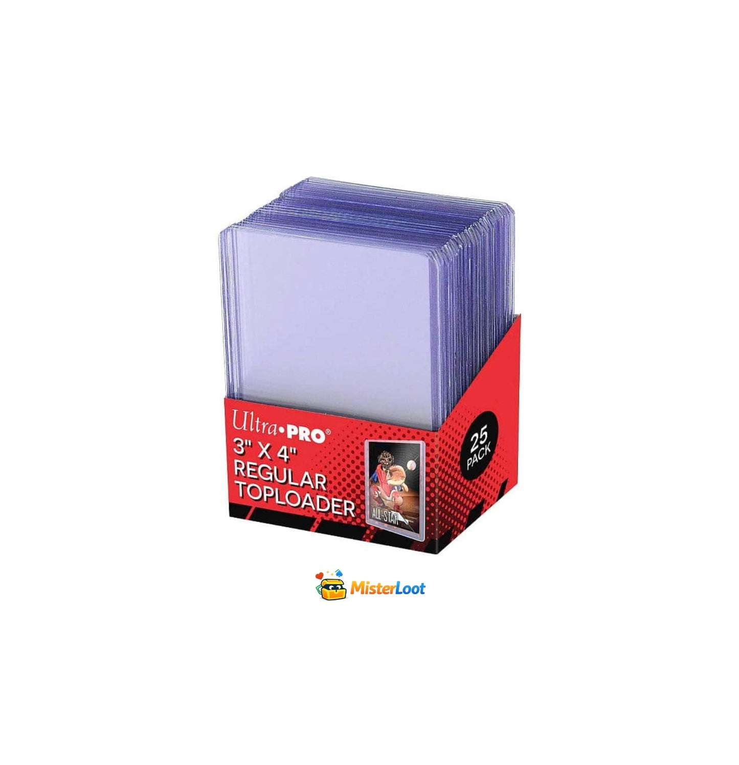 Ultra Pro 3" x 4" REGULAR Toploader – 25 Stück